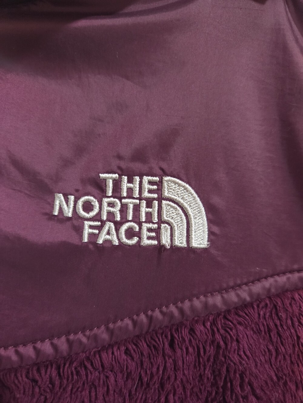 The North Face Girls Full-Zip Oso Plush Hoodie in Plum Girls Size XL/18 - Picture 5 of 11
